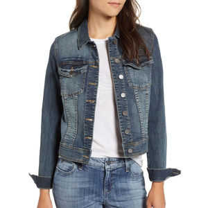 Veste en jean décontractée de haute qualité pour femmes veste en jean à quantité minimale de commande bas nouveauté vestes en jean pour hommes et femmes vente en gros de vestes en jean personnalisées - Product Image 2