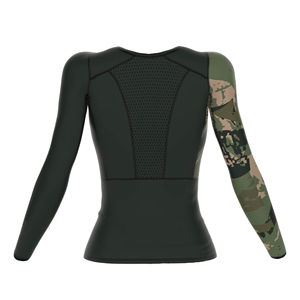 2025 chemise de Compression à séchage rapide à manches longues pour femmes MMA Yoga course Fitness Rash Guard UPF50 + Anti-UV respirant écologique - Product Image 6