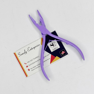 Outil d'extension de cheveux multifonction de haute qualité pince dissolvant de perles en acier inoxydable enduit de violet poignée en plastique cheveux durables - Product Image 4