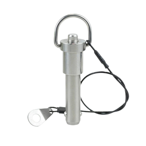 Poignée à bouton-poussoir autobloquante en acier inoxydable avec goupille à ressort et bille de positionnement à dégagement rapide - Product Image 1