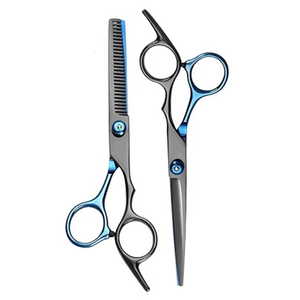 Ensemble de ciseaux de coiffure professionnels droits de 6.5 pouces en acier inoxydable pour la coupe de cheveux ciseaux de coiffeur amincissants - Product Image 5