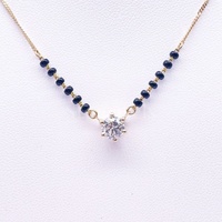 Collier Solitaire Élégant Stonewels en Or Jaune Perlé, Magnifique Diamant Traditionnel pour Anniversaire de Mariage