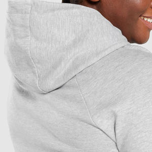 Sudadera con capucha de tela suave transpirable de alta calidad informal lisa al por mayor 2026 Sudadera con capucha con estampado de logotipo personalizado para mujer - Product Image 4