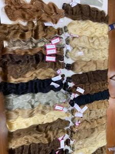 Mèches de cheveux naturels ondulés, couleur trame, toutes les cuticules alignées, pas d'enchevêtrement, pas de perte, 100% cheveux humains, véritable vendeur cambodbien - Product Image 2