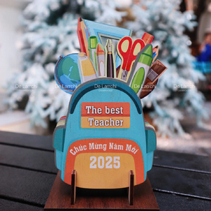 Calendario de escritorio de flores de madera rústica Delarchi decoración perpetua para el hogar y la Oficina y regalo para los seres queridos - Product Image 4