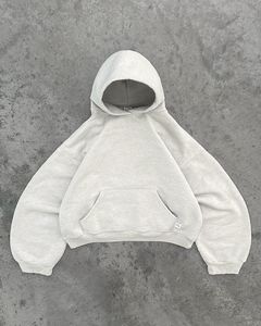 Custom Oversized Drop Shoulder Hoodie and Straight Leg Pants Distressed Embroidery logo 2 Piece Tracksuit Set - Product Image 3