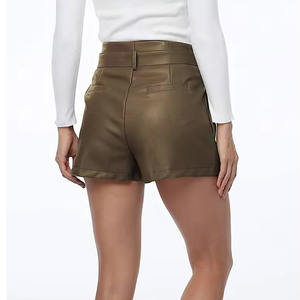 Venta caliente de calidad superior de las mujeres pantalones cortos de cuero para la venta en venta al por mayor de secado rápido transpirable mujeres pantalones cortos de cuero - Product Image 3