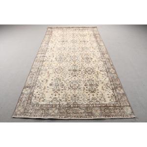 4,9x9,4 ft Vintage Turkish Rug, Large Rug, <b>Brown</b> Gray Ombr <b>Wool</b> Rug - Product Image 1