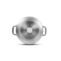 Casserole antiadhésive Pura Induction Magma Tech Plus en aluminium pur, diamètre 28 cm, ronde, pour cuisinière à gaz et à induction, fabriquée en Italie