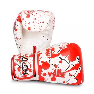 ถุงมือหนัง MMA 16 oz ถุงมือมวยไทยอุปกรณ์ชกมวยมืออาชีพ - Product Image 5