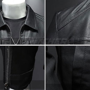 Chaqueta de Cuero Vacuno para Hombre, Nueva Colección de Invierno, Cierre de Cremallera, de la Mejor Calidad, Cortavientos, Ligera, con Capucha - Product Image 6