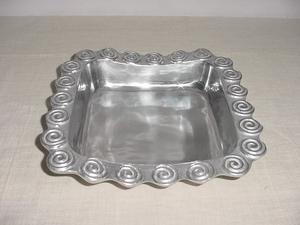 Plateau de service en aluminium pour la maison Hôtel Forme carrée Plateau de service moderne avec nickelage pour la maison et le restaurant - Product Image 2