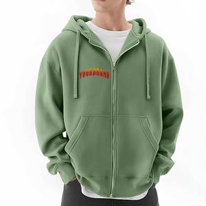 Sweat-shirt d'hiver surdimensionné pour homme, 100% coton, polaire épais, écologique, respirant, luxe, fermeture éclair, streetwear, impression personnalisée, drop - Product Image 5