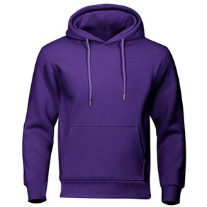 Sweat à capuche uni pour hommes Pull en molleton de coton doux avec poches Sweats à capuche tendance - Product Image 1