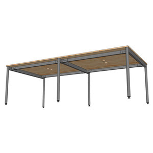 OMA II Steel <b>Legged</b> 240x120cm <b>Foldable</b> Office Furniture <b>Table</b> for Office & Hospital-HBOM211 - Product Image 5
