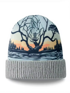 Bonnet en tricot jacquard à motif tendance 2026, respirant, design personnalisé, vente en gros, protections pour la tête d'hiver, unisexe - Product Image 4