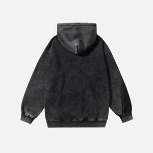 Sweat-shirts pour hommes en denim délavé, vente directe d'usine 2026, logo personnalisé, sweat-shirts en denim délavé uni pour hommes - Product Image 2