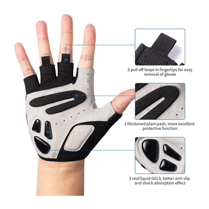 Guantes de entrenamiento de gimnasio de medio dedo con logotipo personalizado para mujeres y hombres equipo de neopreno para ciclismo al aire libre - Product Image 6