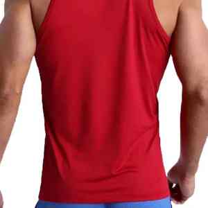 Camiseta sin Mangas para Hombre, 100% Algodón Ecológico, Transpirable, con Logotipo Personalizado, Tejido de Punto, Venta al Por Mayor para Ropa Deportiva Informal - Product Image 4
