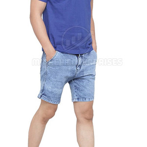 Shorts en jean pour hommes 100 % coton à séchage rapide, taille mi-haute, style décontracté uni, nouvelle collection, vente en gros OEM, logo personnalisé, marque privée - Product Image 6