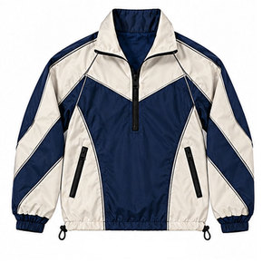 Nuevo Conjunto de Chaqueta Cortavientos y Pantalones Cortos para Hombre, Ecológico, Color Sólido, Talla y Color Personalizables, Servicio OEM, Ropa Urbana, 100% Poliéster - Product Image 3
