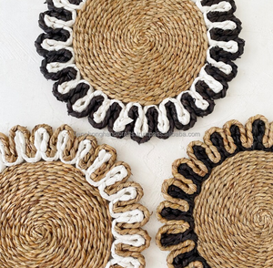 Hot Item <b>White</b> Boho Seagrass <b>Placemat</b> Diameter 30cm | Table Dining <b>Placemats</b>, Decorative <b>Placemats</b> for Home Hotel Restaurant - Product Image 5