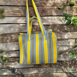 Bolsas de compras de PP recicladas del mercado indio de nailon con dos asas, bolsa de lavandería de suministro a granel de plástico de polipropileno de nailon fabricada en India - Product Image 1