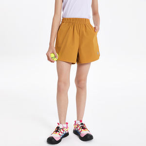 Pantalones Cortos Deportivos de Verano para Niñas, Transpirables, con Cintura Elástica, de Secado Rápido, Colores Sólidos, para Actividades Deportivas - Product Image 1