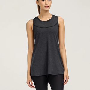 Camiseta sin mangas de algodón personalizada para mujer, camiseta sin mangas con estampado de logotipo para mujer, Camiseta deportiva en blanco sin mangas con cuello redondo para fitness - Product Image 1