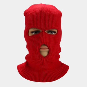 Vente en gros Acrylique Tricoté Hommes Sports Crâne Visage Trois Trous Ski Masque Capuche Néon Cagoules Personnalisées 2026 - Product Image 4