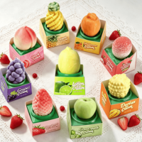 Vente en gros de glaces exotiques Ice Delight en forme de fruits (citron, pêche, litchi) 75g x 12 pièces par boîte, durée de conservation de 18 mois, faible teneur en matières grasses