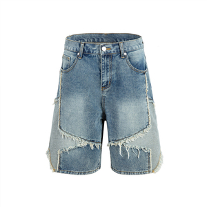 Meilleures ventes Short en jean pour homme de style sportif de haute qualité Short en jean à motif solide respirant et Offre Spéciale - Product Image 3