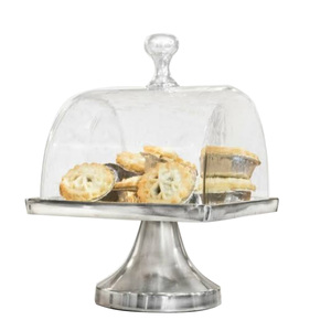 Support à gâteau en aluminium fait à la main forme arrondie vente chaude pour anniversaire mariages et décorations de fête plateau de service en métal - Product Image 5