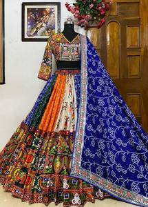 New Designer Printed Lehenga Choli with Heavy Butter <b>Silk</b> <b>Fabric</b> Quick Dry Modern Style for Party Occasions-All Seasons Quality - Product Image 3