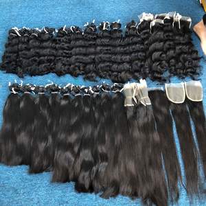 Cabello Remy intacto con cutícula virgen de Vietnam, encaje de trama de piel de la mejor calidad, paquete de cabello humano crudo sin procesar de vendedores de Temple - Product Image 5