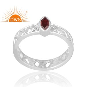 แหวนพลอยโกเมนธรรมชาติสำหรับเป็นของขวัญสำหรับผู้หญิงแหวนพลอยโกเมนแบบใหม่ - Product Image 1