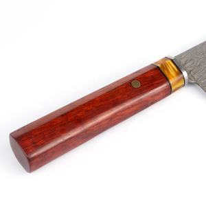 Venta al por mayor personalizado de alta calidad OEM ODM servicio profesional japonés mango de madera Acero de Damasco afilado Chef cocina Chef cuchillo - Product Image 5