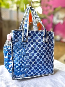 Quilted Floral <b>Tote</b> <b>Bag</b> for Women Cotton Patchwork Purse with Zippered Pocket Lightweight College <b>School</b> <b>Bag</b> Best Price Always - Product Image 2