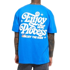 เสื้อยืดผ้าแคนวาสคอตตอน 100% พิมพ์ลายพัฟฟ์ ดีไซน์เรียบง่าย สำหรับผู้ชายและผู้หญิง คอกลม แขนสั้น แห้งเร็ว ระบายอากาศได้ดี คุณภาพสูง - Product Image 1