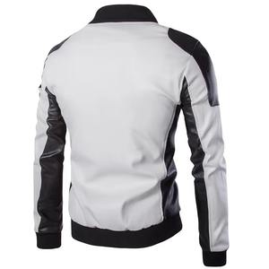 Precio al por mayor Chaqueta de cuero de invierno transpirable para hombre Ropa informal Chaquetas de cuero para hombre En precio 2026 Slim Fit - Product Image 3