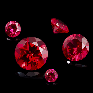 Rubis de laboratoire de haute qualité, taille brillant, rouge vif, synthétiques, 0,8-2,9 mm, pierres précieuses en vrac certifiées pour la fabrication de bijoux - Product Image 3