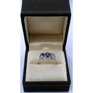 Handmade 925 Sterling <b>Silver</b> <b>Ring</b> with Natural Iolite White Topaz 10K Material for Engagement Women's Jewelry From Shah Gems - Product Image 1