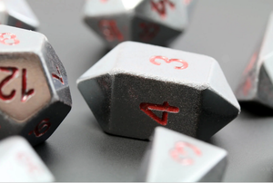 Dados de Pirita de Alta Calidad, Híbridos, 10 Piezas, Dados de Piedras Preciosas Grabadas, Juego de Dados Personalizados, Dados de Cristal Natural Vikingo, Mayorista - Product Image 3