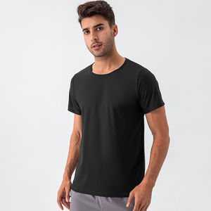 Camisetas de algodón suave con cuello redondo para hombre, fabricadas a pedido, camisetas de cuello redondo para hombre de etiqueta privada para ropa de calle y básica - Product Image 2