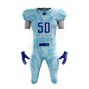 ชุดอเมริกันฟุตบอลสีพื้นแบบต่างๆ ระบายอากาศได้ดี แขนสั้น สวมใส่สบาย แห้งเร็ว ผลิตจากโพลีเอสเตอร์ 100% ปรับแต่งได้ - Product Image 2