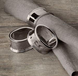 Anneaux de serviette en métal réutilisables de qualité exclusive pour les événements de mariage-Logo personnalisé Accessoires de cuisine Article cadeau - Product Image 1