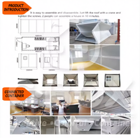 Vente de paquets plats complets de chambres à coucher de luxe modernes Conteneur pliable de paquets plats pour la maison