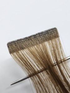 Extensiones de Cabello con Cinta Adhesiva |   Venta al por Mayor de Fábrica |   Rubio y con reflejos | # 613, Cabello Virgen Vietnamita y Cabello de Bebé, Color Mixto, Tono Ceniza - Product Image 5
