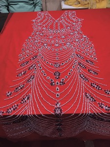 Paillettes Dentelle Tissus Textiles Broderie Maille Perles Tissu De Dentelle De Mariée pour Mariage pour Robes De Soirée - Product Image 2