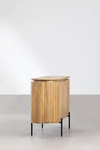 Chaise de salle à manger moderne de style scandinave en bois de manguier massif, écologique, de style nordique européen, avec bords incurvés, meubles pour la maison - Product Image 2